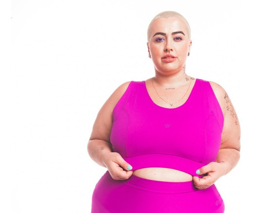 Imagem 4 de 5 de Top Plus Size Média Sust. V Emana® Wonder Size Uva
