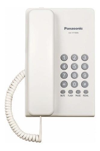 Telefono De Mesa O Pared Panasonic Blanco Kx-t7700