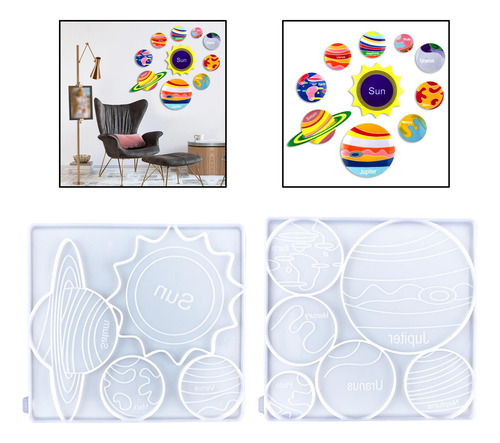 Molde De Resina Para Posavasos, 2 Uds., Alfombrilla Para