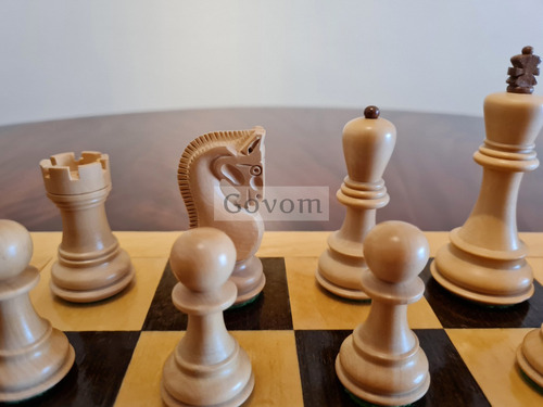 Juego Ajedrez Madera Profesional Piezas Yugoslavia Golden