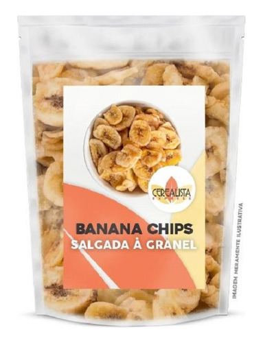 Banana Assada Chips Salgada 2kg - Qualidade Premium