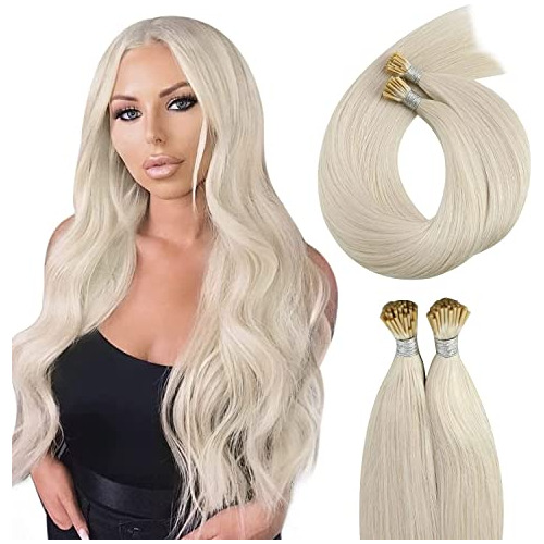 Moresoo I Tip Hair Extensions Human Hair Rubia 16 Zyp57