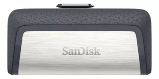 Memoria USB SanDisk Ultra Dual Drive Type-C 32GB 3.1 Gen 1 negro y plateado