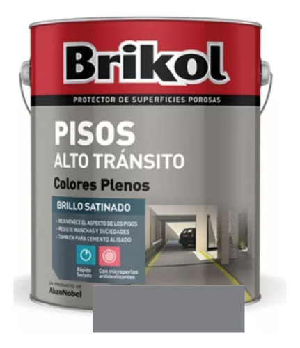 Brikol Pintura Pisos Alto Tránsito 4l Antideslizante Colores