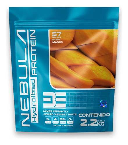 Be Nebula 100% Proteina Whey Isolate 2,2 Kg 57 Serv Sabor Mango