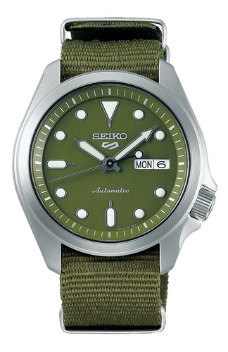 Reloj Seiko 5 Automático Hombre Malla Nylon Srpe65