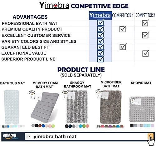 Alfombrilla Original Para Bañera Y Ducha Yimobra Extra Larga