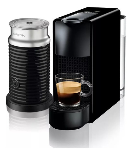 Cafetera Nespresso Essenza Mini Con Espumador De Leche Black