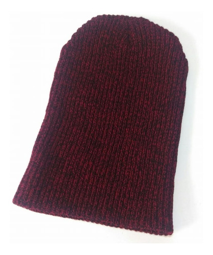 Gorro Chullo Invierno Jaspeado Mujer Color Guinda