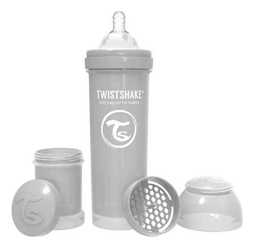 Twistshake Mamadera Twistshake Anti-cólico Grisl 330ml