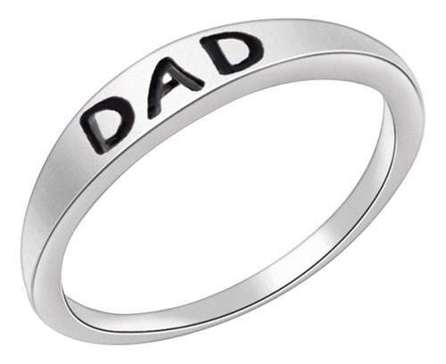 Jewelry Charm Fashion Letter Dad Ring Alloy Retro Plated