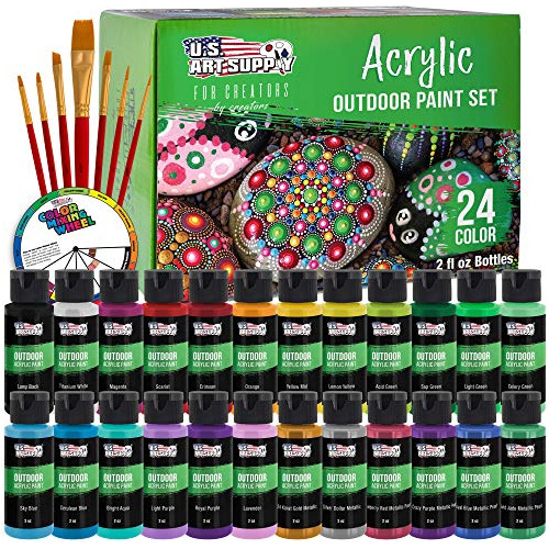 U.s. Art Supply Juego Profesional De 24 Colores De Pintura A