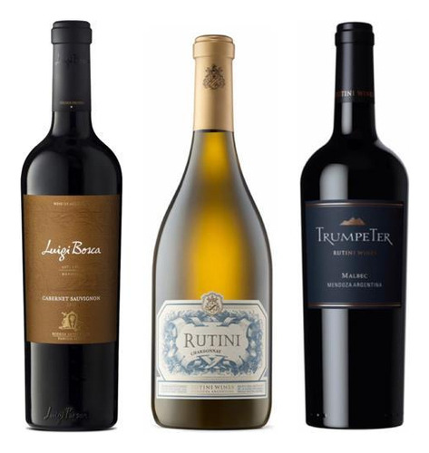 Luigi Bosca Cabernet + Rutini Chardonnay + Trumpeter Malbec