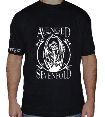 Avenged Sevenfold Remera Estampada Con Vinilo Inalterable