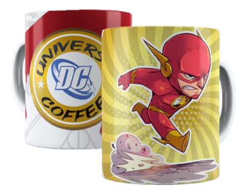 Taza Plastica Sublimada Personalizada Dc Comic Flash