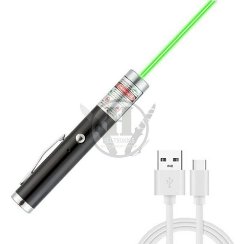 Laser Verde 100mw Bateria Recargable Usb Compacto Seguridad