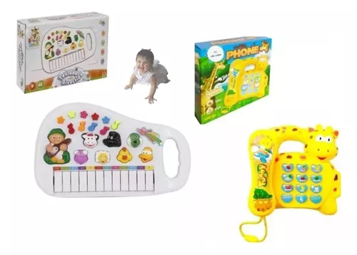 Piano Infantil Teclado Musical Com Sons De Bichinhos Bichos