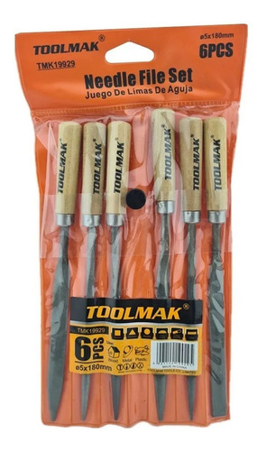 Kit Set Juego De Mini Limas / 6 Piezas / 5mm X 180mm Toolmak