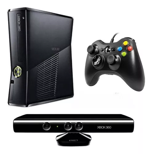 Microsoft Xbox 360 + Kinect e 3 Jogos E 4gb Standard Cor Preto em