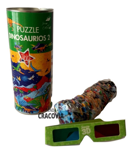 Puzzle Rompecabezas 3d De Dinosaurios Incluye Anteojos Promo