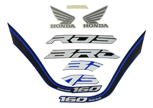 Kit Adesivos Honda Nxr Bros 160 Esdd 2019 Todas As Cores