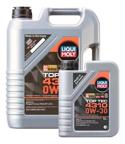 Aceite De Motor Top Tec 4310 0w30 Liqui Moly 6lts