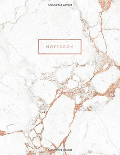 Notebook Beautiful Marble And Rose Pink Gold | 150  7mm Line