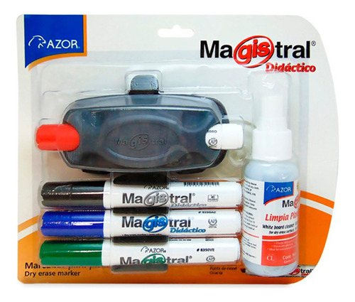 Kit Marcador Para Pizarrón Blanco Magistral Didáctico 4 Pzs