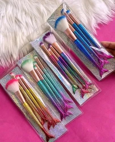 Brochas Sirena Maquillaje 12 Sets De 4pz Mayoreo Regalo Mam