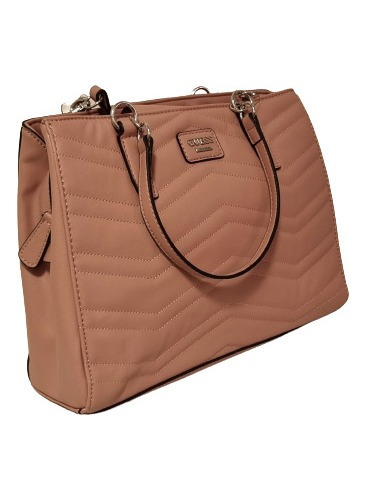 Bolsa Guess Satchel Capitonada Rosa