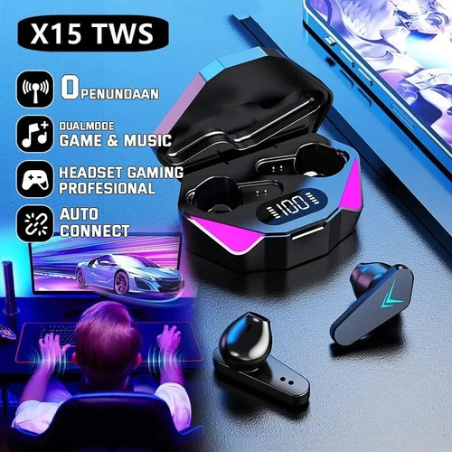 Fones de ouvido Bluetooth X15 Tws Hq Gamer Wireless Touch