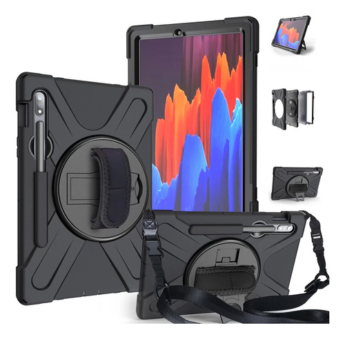 Fundas Para Tableta Tab S7 Fe Para Samsung Galaxy Tab S8 S7 Plus S8 Plus, Funda T730 X800 T970, Funda Giratoria Y Dura Para Pc, Soporte De Silicona