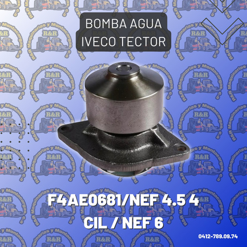 Bomba Agua Iveco Tector F4ae0601/nef 4.5cil/nef 6