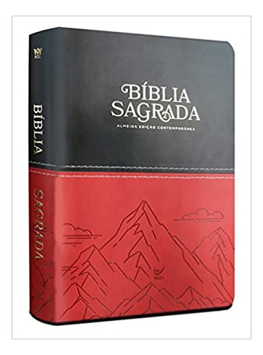 Bíblia Aec Letra Gigante  Preta E Vermelho Montanhas