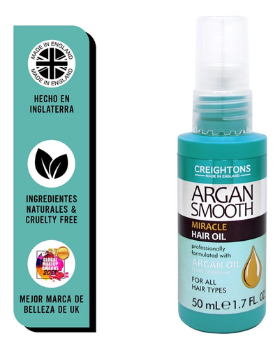 Creightons Aceite Argán Para El Cabello Smooth Miracle 50 Ml