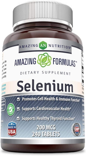 Selenio Selenium 200 Mcg 240 Tabletas Anticancerigeno Sabor Sin Sabor