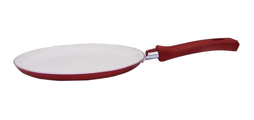 Panquequera De Ceramica Antiadherente 22cm Porcelana Rojo