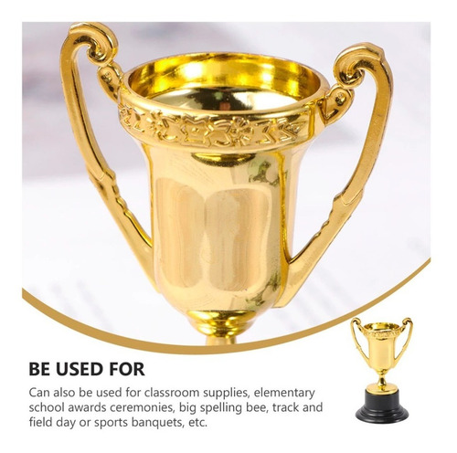 Imagen 5 de 10 de Trofeo Dorado De Campeones Plástico Para Niños 2unid Jg8z