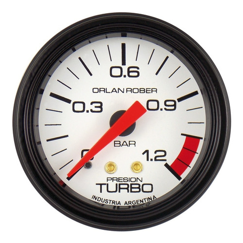 Reloj Presión De Turbo 1.2 Bar Fondo Blanco Ø52 Orlan Rober