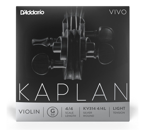 Daddario Kv314 Cuerda Suelta 4ta Sol Para Violin Kaplan