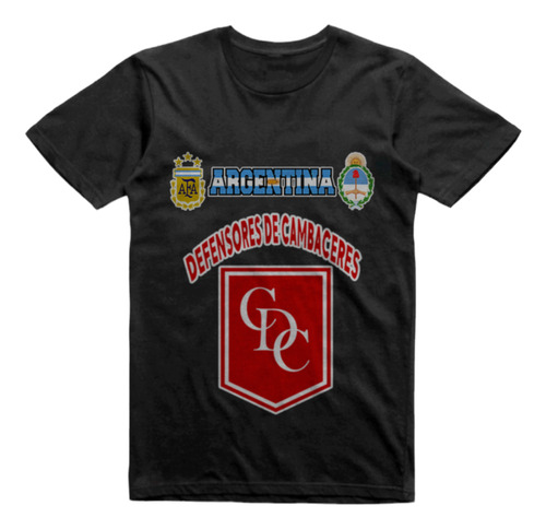 Remera Infantil Negra Defensores De Cambaceres