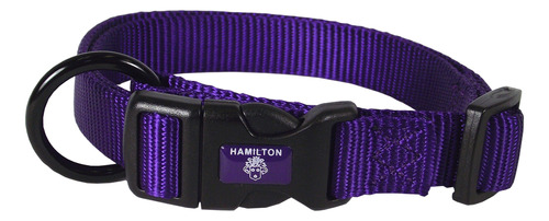 Collar Para Perro Hamilton Ajustable De Nailon Morado 46-66