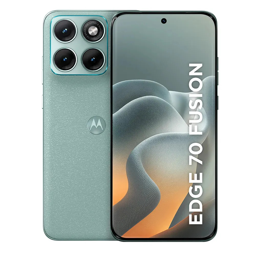 Smartphone Motorola Edge 70 Fusion 5g - 256gb 24gb (12gb Ram + 12gb Ram Boost), Camera 50mp Sony Lytia 710, Tela 1.5k Extreme Amoled 144hz - Verde Claro