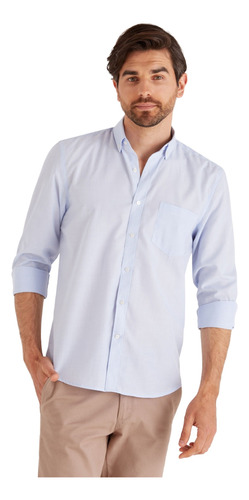 Camisa Macowens Fil A Fil Celeste Hombre 42157