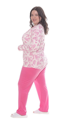 Imagen 5 de 7 de Pijama De Mujer Invierno Talle Super Grande Art 846 Local