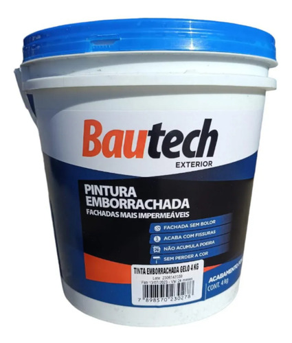 Tinta Ultra Emborrachada Bautech Parede 4kg Cores