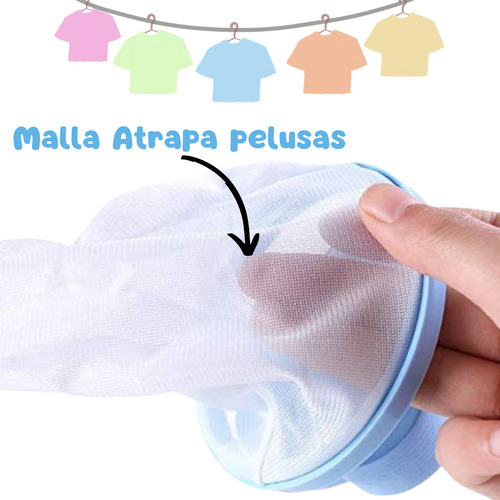 Filtro Atrapa Pelusa Pelo Reutiliza Lavadora Bolas Secadora