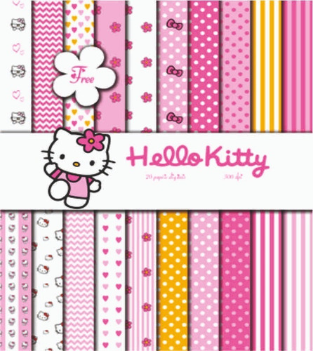 Papeles Fondos Digitales - Hello Kitty Con Wp Clipart Paper