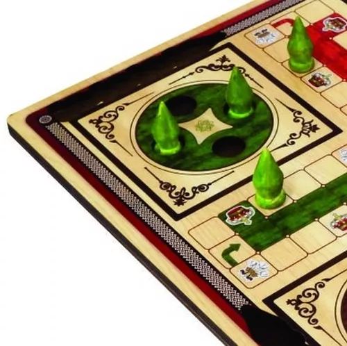 Jogo Ludo Tabuleiro Pinos Em Madeira mdf Clássico Especial em