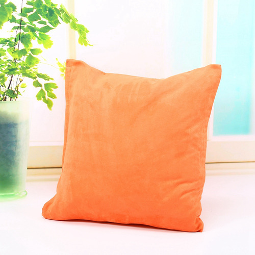 Funda De Cojín De Lona De Algodón De Color Liso Para Decorac